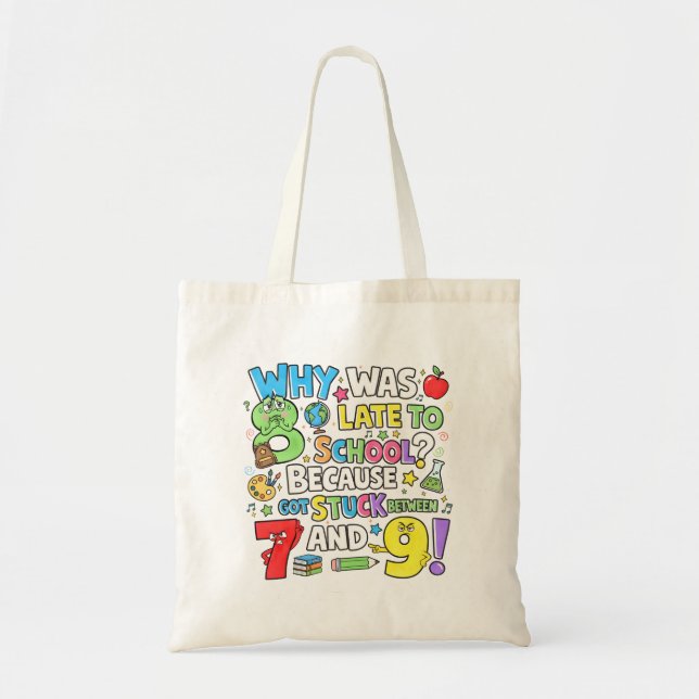 Number Day Tote Bag | Funny Maths Numbers Tygkasse (Framsidan)