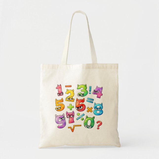 Number Day Tote Bag | Maths Numbers Learning Tygkasse (Framsidan)