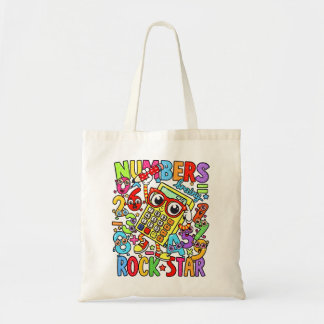 Number Day Tote Bag | Maths Numbers Rock Star Tygkasse