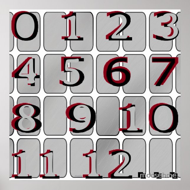 Number Eye Chart  Poster (Framsidan)