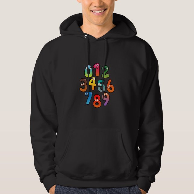 Number Learning calculator costume matc day Math O Hoodie (Framsida)