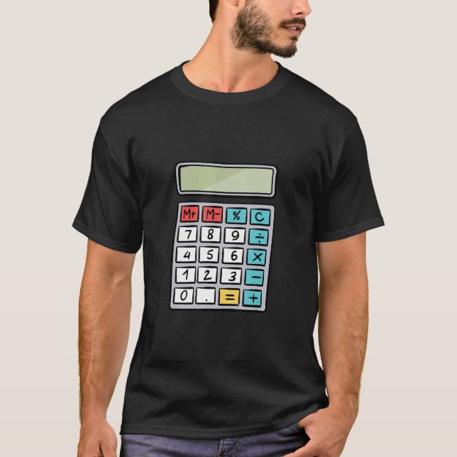 Number Learning calculator costume matc day Math O T Shirt (Framsida)