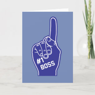 Number One Boss Skumfinger Kort
