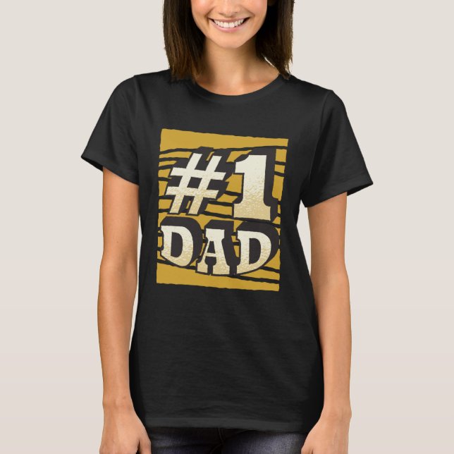 Number One Dad Present Father s Day T Shirt (Framsida)