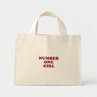 Number One Girl Tote Bag Mini Tygkasse