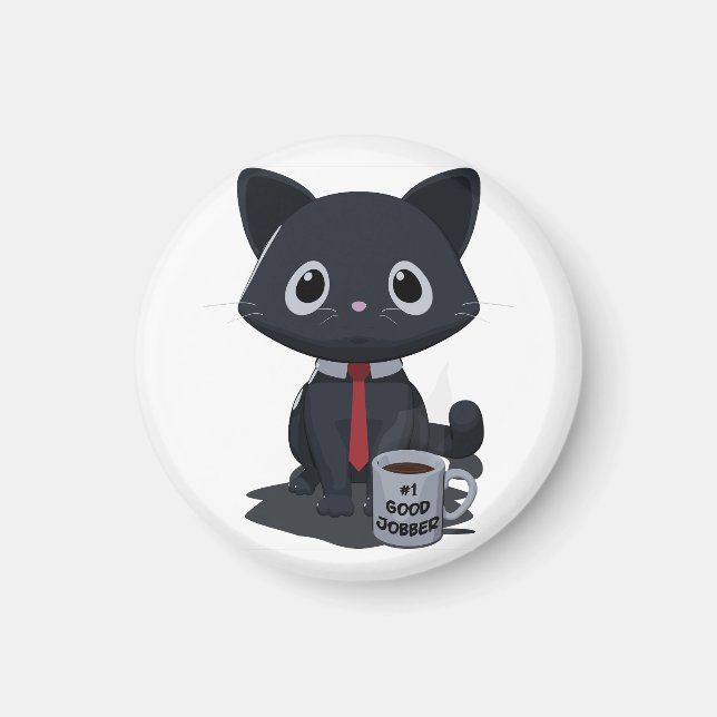 Number One Good Jobber Cat Magnet (Framsidan)