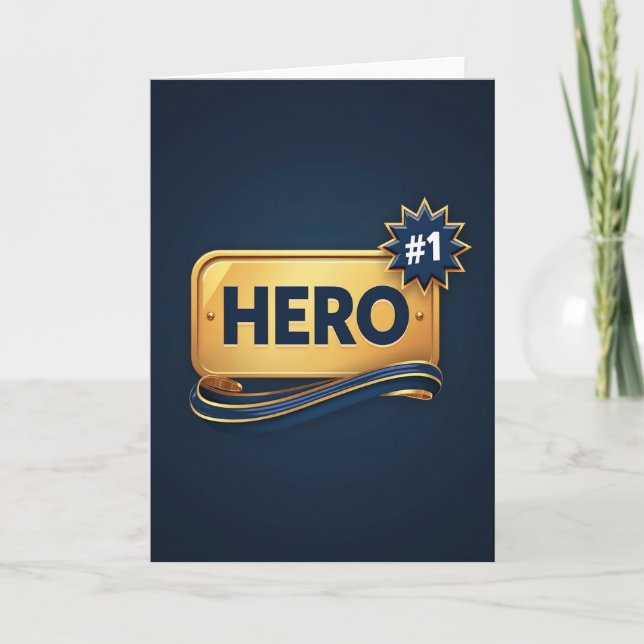 Number One Hero Award-kort Kort (Framsida)