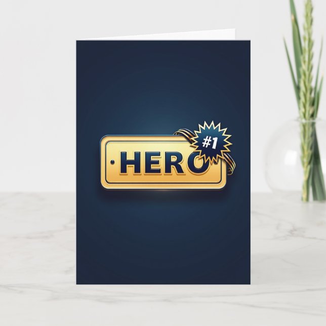 Number One Hero Mother Card Kort (Framsida)