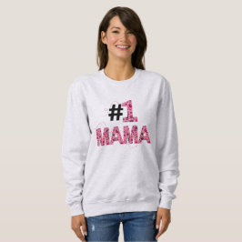 Number One Mama Typografi Blommande Bin  T Shirt