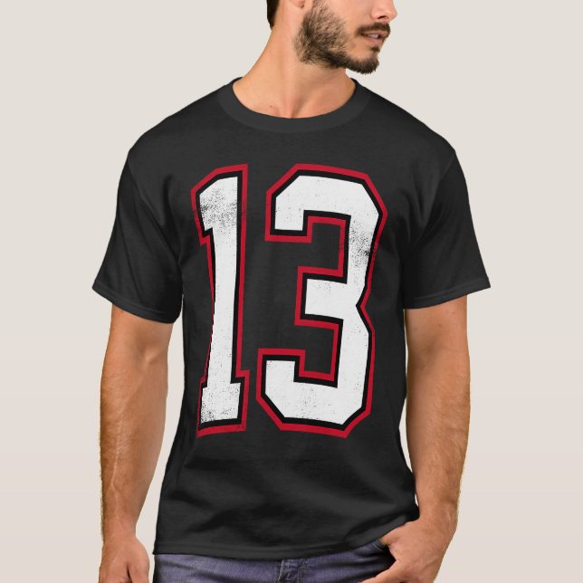 Number Thirteen 13 T Shirt (Framsida)