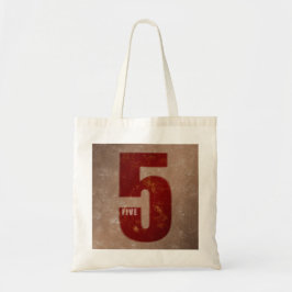number tote bag-5 tygkasse