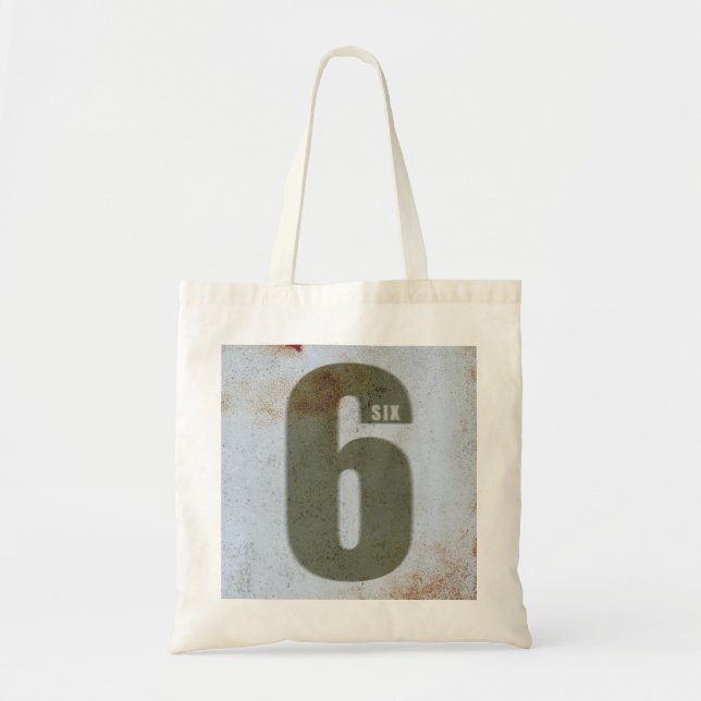 number tote bag-6 tygkasse (Framsidan)