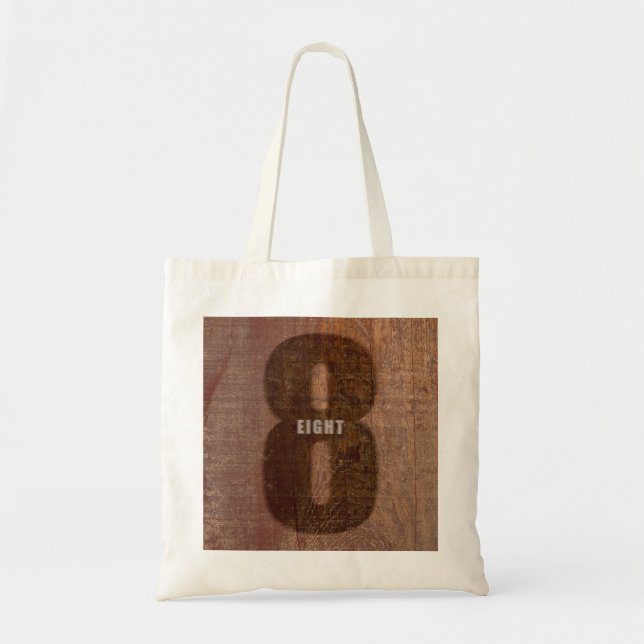 number tote bag-8 tygkasse (Framsidan)
