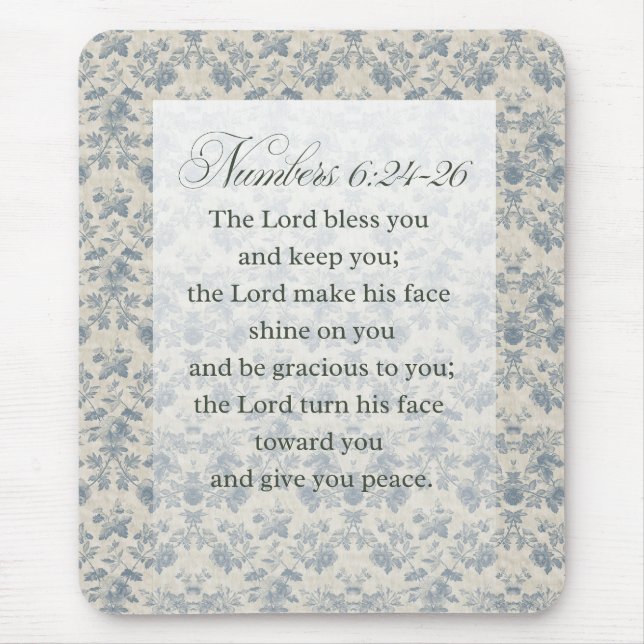 Numbers 6:24-26 Bibelvers Konst Musmatta (Framsidan)