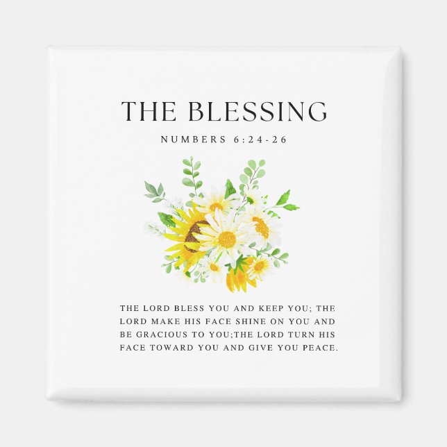 Numbers 6:24-26 The Lord bless you and keep you Magnet (Framsidan)