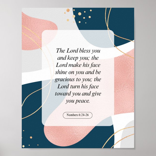 Numbers 6:24-26 The Lord bless you and keep you Poster (Framsidan)