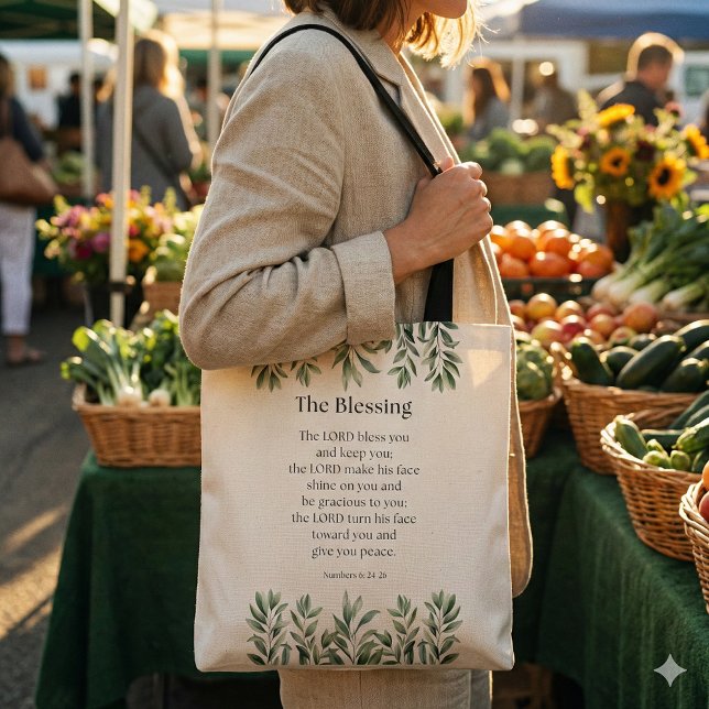 Numbers 6:24-26 The Lord Bless You and Keep You Tygkasse (Skapare uppladdad)