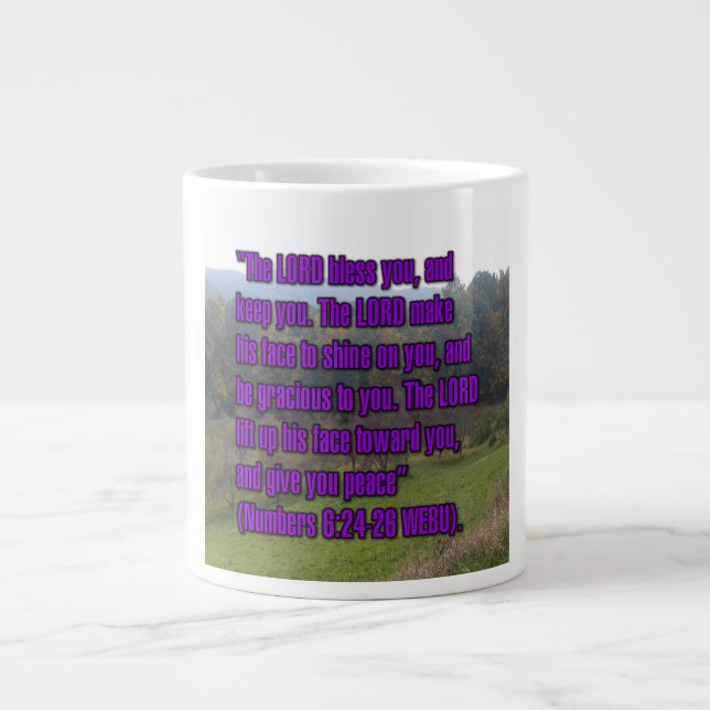 Numbers 6:24-26 WEBU Mugg Jumbo Mugg (Framsidan)