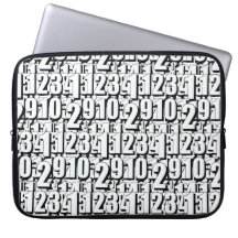 Numbers Black White