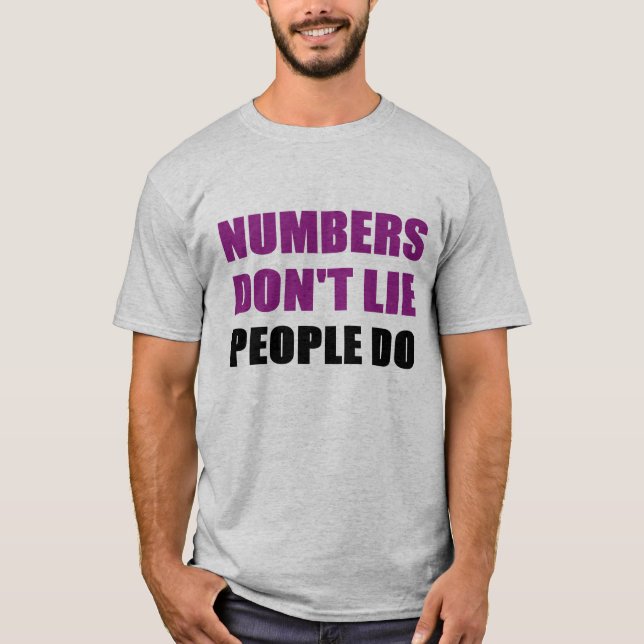 Numbers ljuger inte t-shirt (Framsida)