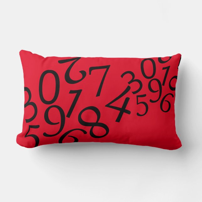 Numbers Math Abstrakt Art Mönster Pillow Cushion Lumbarkudde (Framsida)