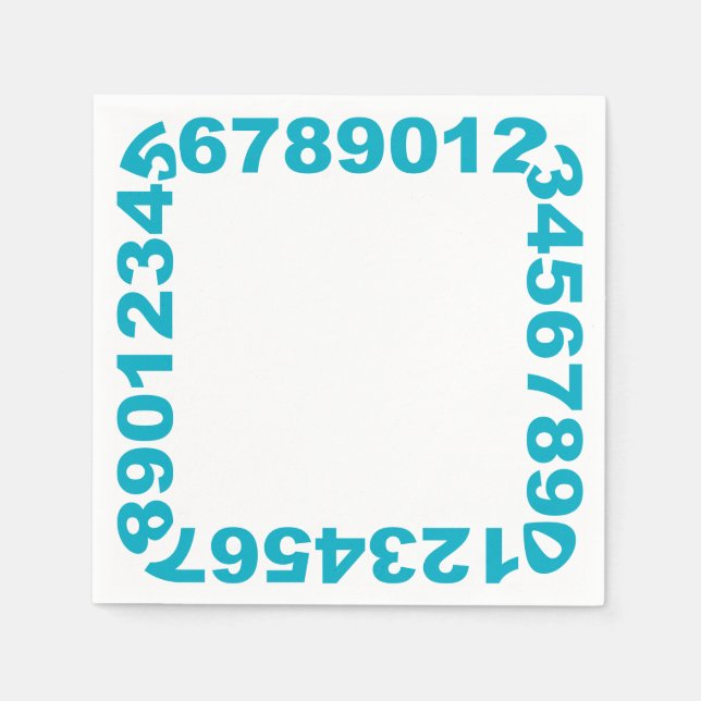 Numbers Ram Napkins Pappersservett (Framsidan)