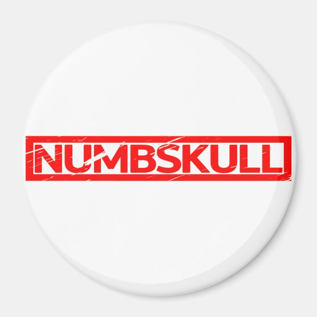 Numbskalle Frimärke Magnet (Framsidan)