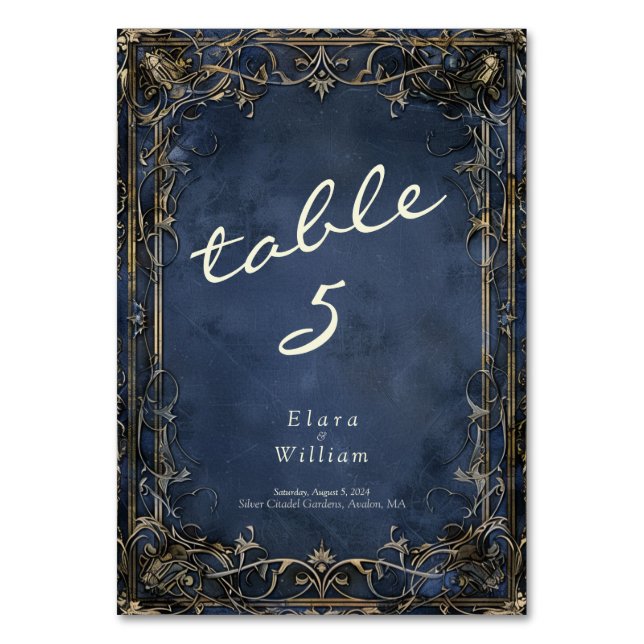 Numenorean Royal Bröllop Bordsnummer (Framsidan)