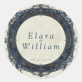 Numenorean Royal Bröllop Runt Klistermärke