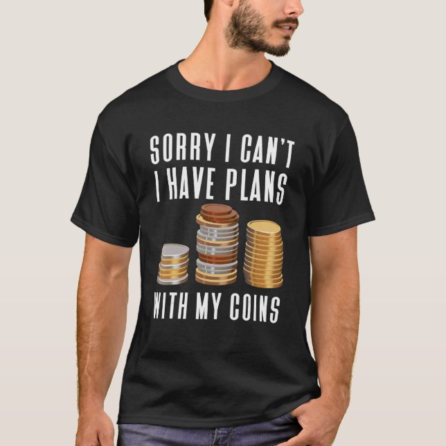 Numeriska myntuppsamlare för myntuppsamlare t shirt (Framsida)