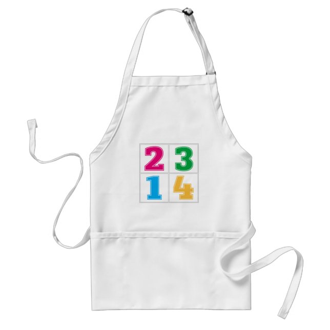 Numeriska serie 1234 förkläde (Framsidan)