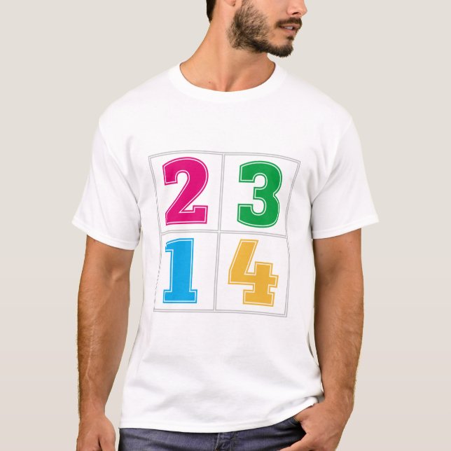 Numeriska serie 1234 t shirt (Framsida)