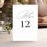 Numero de Mesa Boda Elegante Caligrafía Bordsnummer<br><div class="desc">Numeración elegante de mesas de boda en español con caligrafía elegante para 'mesa' y números de mesa personalizados.</div>
