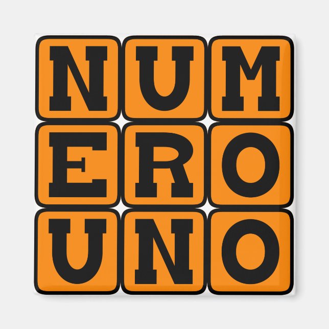 Numero Uno, Number One på spanska Magnet (Framsidan)