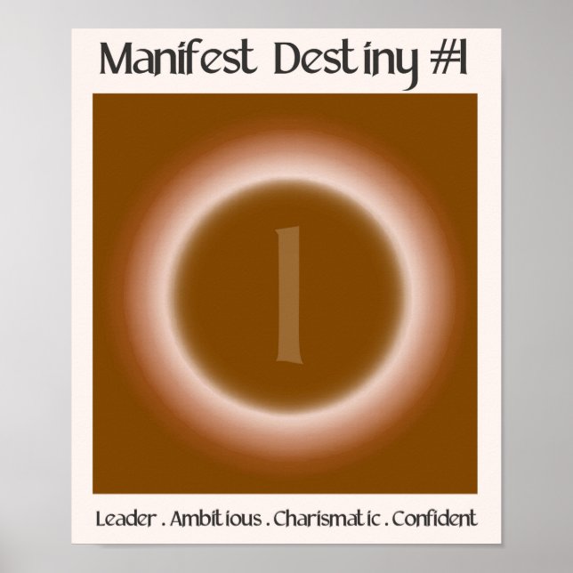 Numerologi Life Väg 1 - Manifest Destiny Poster (Framsidan)