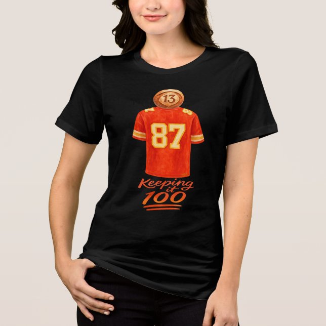 Numerology It Adds Up: Keeping It 100 T Shirt (Framsida)