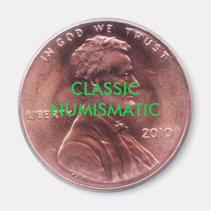 NUMISMATIC encentmynt för KLASSIKER Magnet