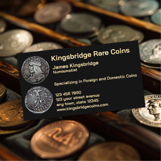 Numismatist Coin Shop  Visitkort