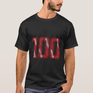 Nummer 100, Disted Baseball Jersey Number T Shirt