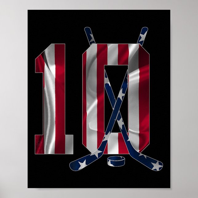 Nummer 10 år ishockey 10-årsdag  poster (Framsidan)