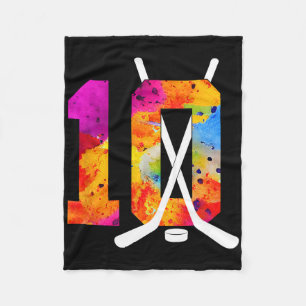 Nummer 10 år ishockey 10-årsfirande (2) fleecefilt