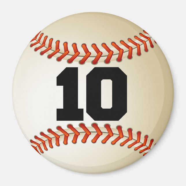 Nummer 10 Baseball Magnet (Framsidan)
