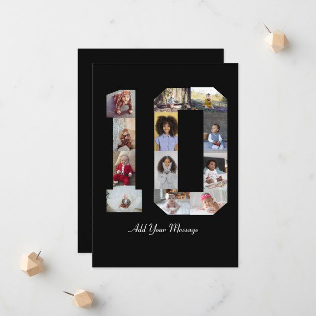 Nummer 10 Fotokollage Meddelande (Fram/Back In Situ)