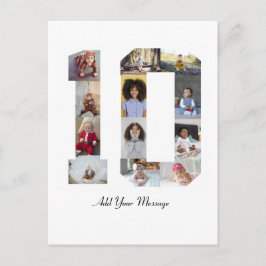 Nummer 10 Fotokollage Vykort