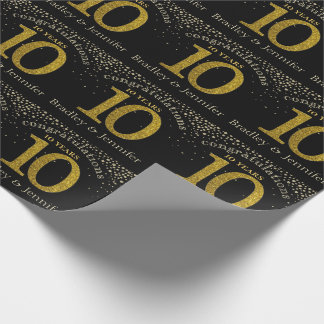 Nummer 10 Glitter Guld-årsdagen för Pappra utrensn Presentpapper