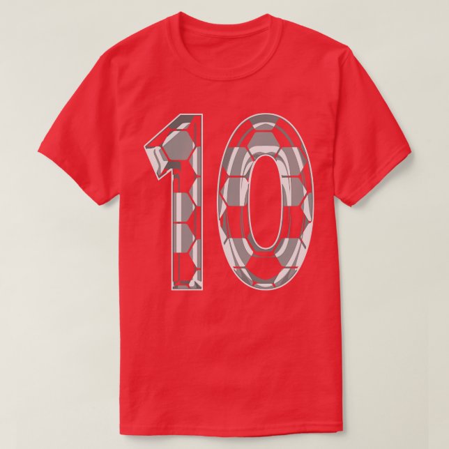 Nummer 10 Jersey 10 Mamma Player Fläkt 1 T Shirt (Design framsida)
