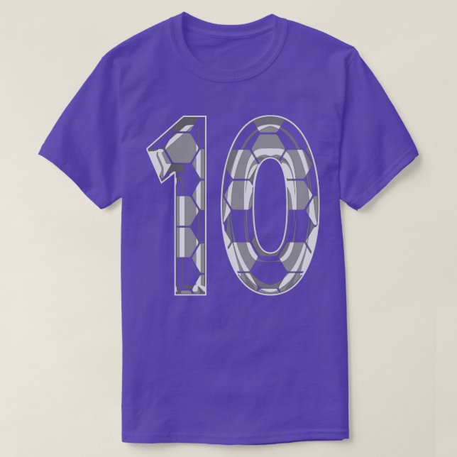 Nummer 10 Jersey 10 Mamma Player Fläkt T Shirt (Design framsida)