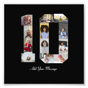 Nummer 10 Poster fotokollage