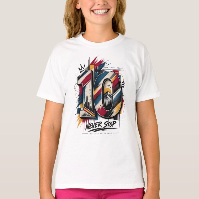 nummer 10 t shirt (Framsida)