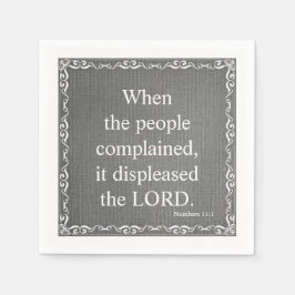 Nummer 11:1 för gammal testamentsbibelskriptsoffer pappersservett